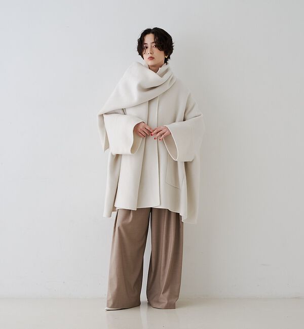 Rouge vif「【2サイズ展開】ストール/マフラー付き変形リバーコート【予約】」|その他|