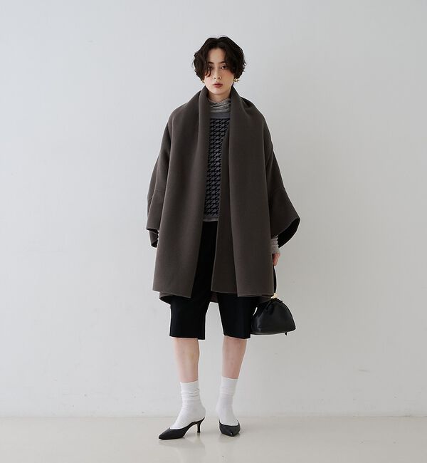 Rouge vif「【2サイズ展開】ストール/マフラー付き変形リバーコート【予約】」|その他|