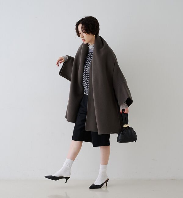Rouge vif「【2サイズ展開】ストール/マフラー付き変形リバーコート【予約】」|その他|