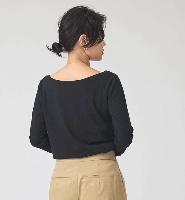 Rouge vif「前後2wayシャーリングスリーブプルオーバー/ロングスリーブTシャツ」|Tシャツ・カットソー|