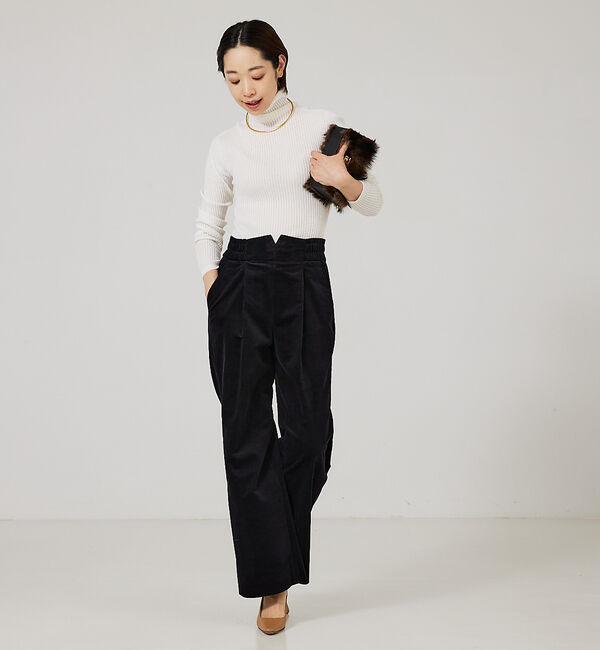qualite「【日本製/2023AW】シームレスタートルニット」|ニット・セーター|