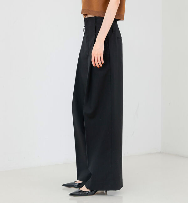 qualite「TCツイルWループタックワイドパンツ」|その他|