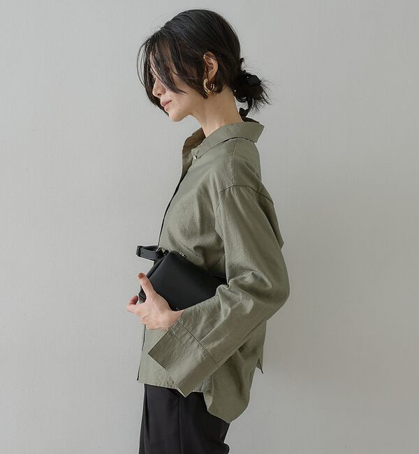 qualite「ウールミックスシャツ【予約】」|シャツ・ブラウス|