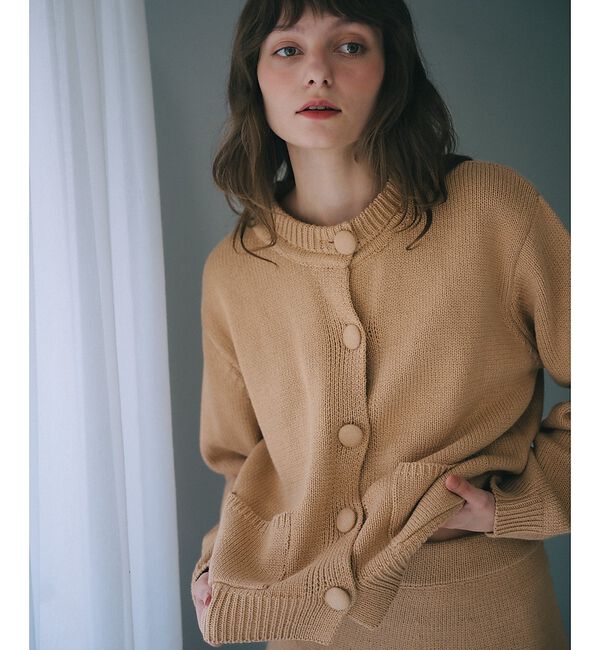 SELFIST「【kariさんコラボ】レース衿カーデ&times;ミニスカートSET」|ニット・セーター|