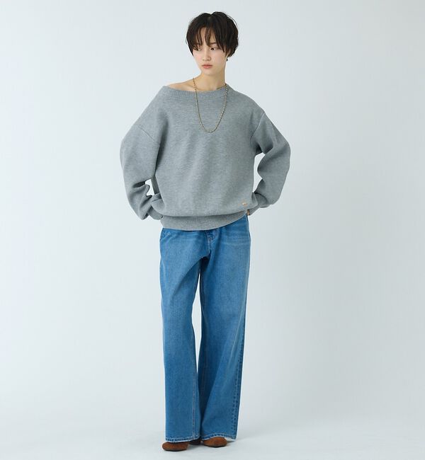 abahouse mavie「スウェットライクニットプルオーバー」|ニット・セーター|
