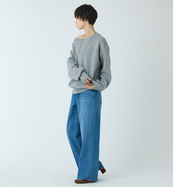 abahouse mavie「スウェットライクニットプルオーバー」|ニット・セーター|