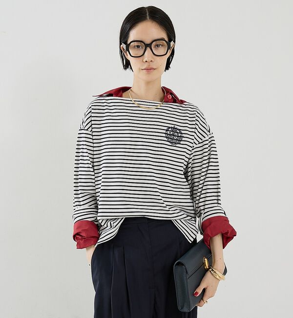 The Store by C' 「【REMI RELIEF】【別注】オフショルボーダープルオーバー」|Tシャツ・カットソー|ホワイト