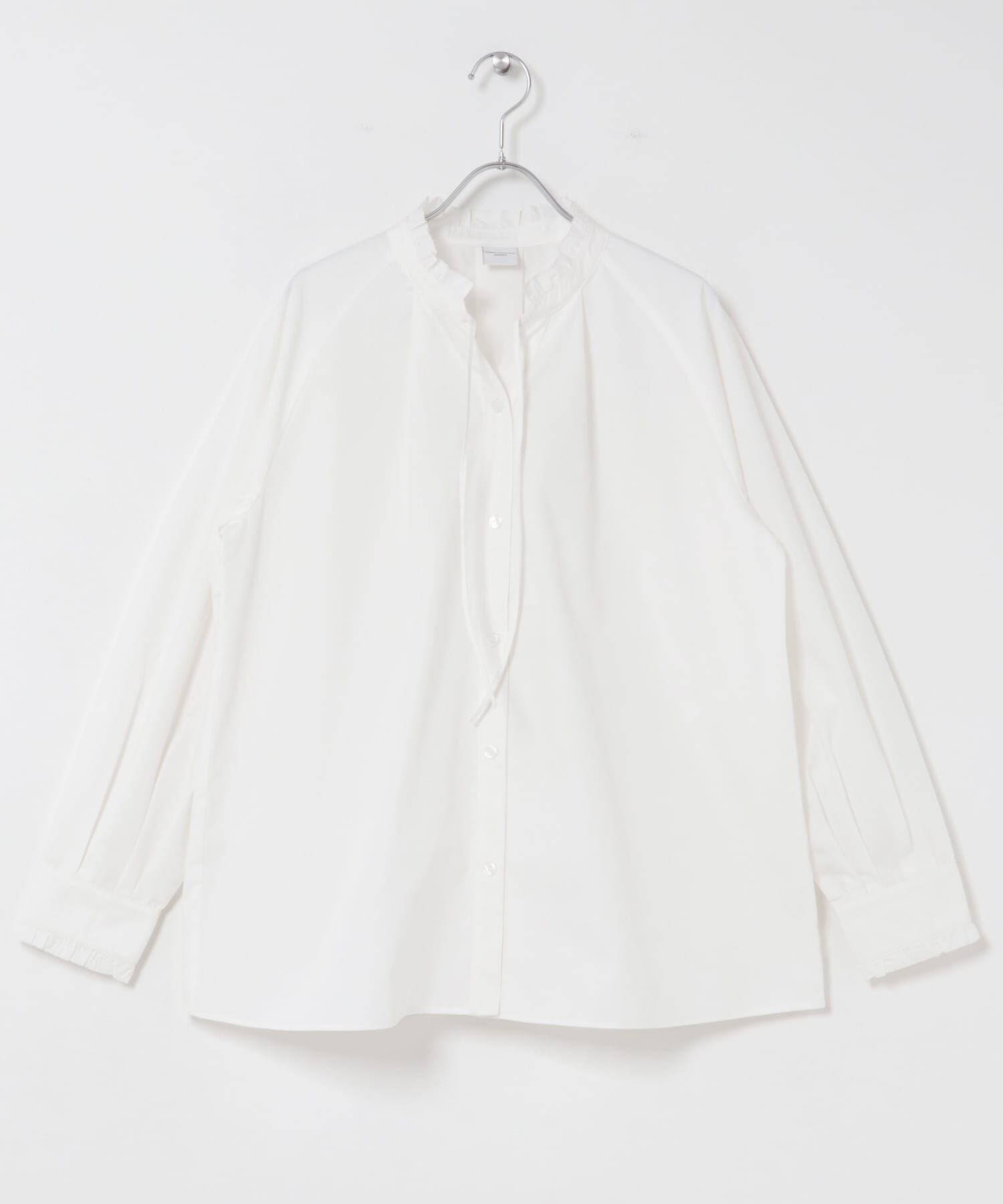 URBAN RESEARCH DOORS「『速乾/イージーケア/UVカット』『UR TECH』Aircareフリルネックブラウス 26AW」|シャツ・ブラウス|