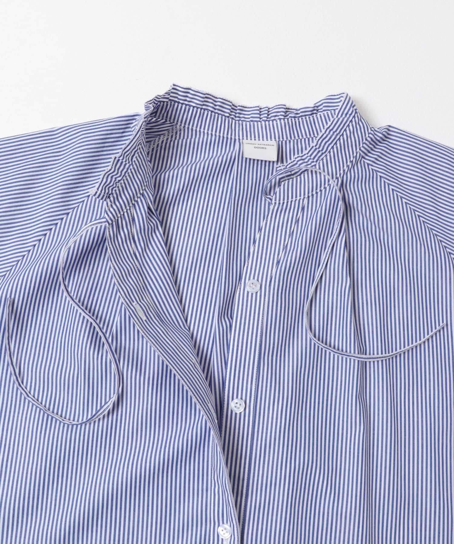 URBAN RESEARCH DOORS「『速乾/イージーケア/UVカット』『UR TECH』Aircareフリルネックブラウス 26AW」|シャツ・ブラウス|
