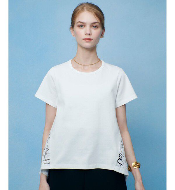 LOULOU WILLOUGHBY「レースドッキングロングＴシャツ」|Tシャツ・カットソー|