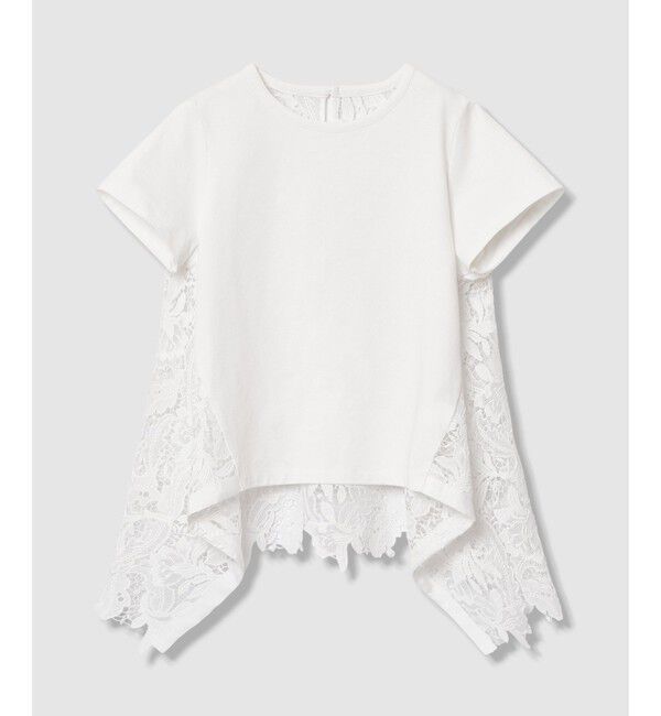 LOULOU WILLOUGHBY「レースドッキングロングＴシャツ」|Tシャツ・カットソー|