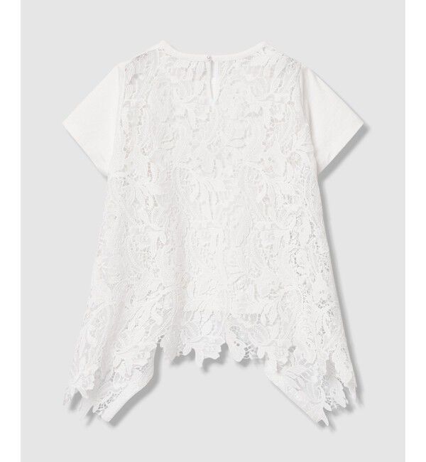 LOULOU WILLOUGHBY「レースドッキングロングＴシャツ」|Tシャツ・カットソー|