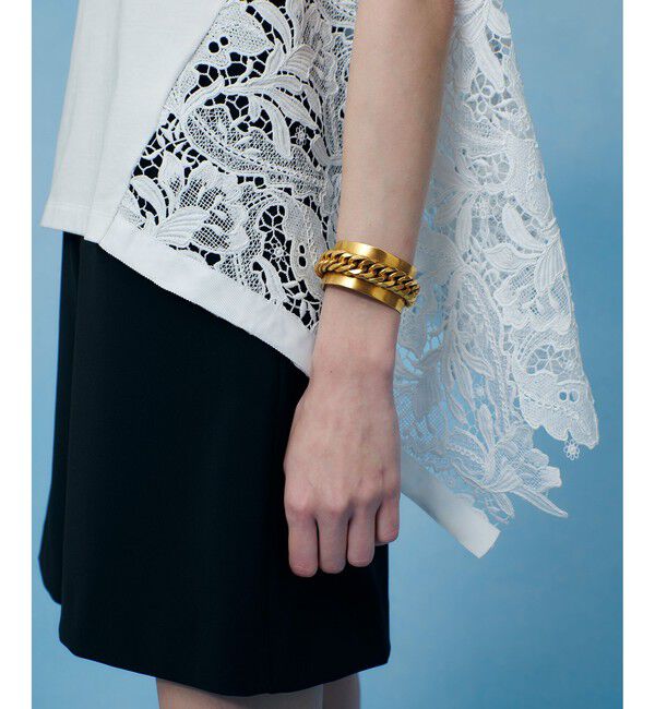 LOULOU WILLOUGHBY「レースドッキングロングＴシャツ」|Tシャツ・カットソー|