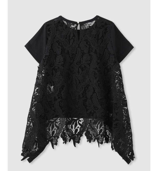 LOULOU WILLOUGHBY「レースドッキングロングＴシャツ」|Tシャツ・カットソー|