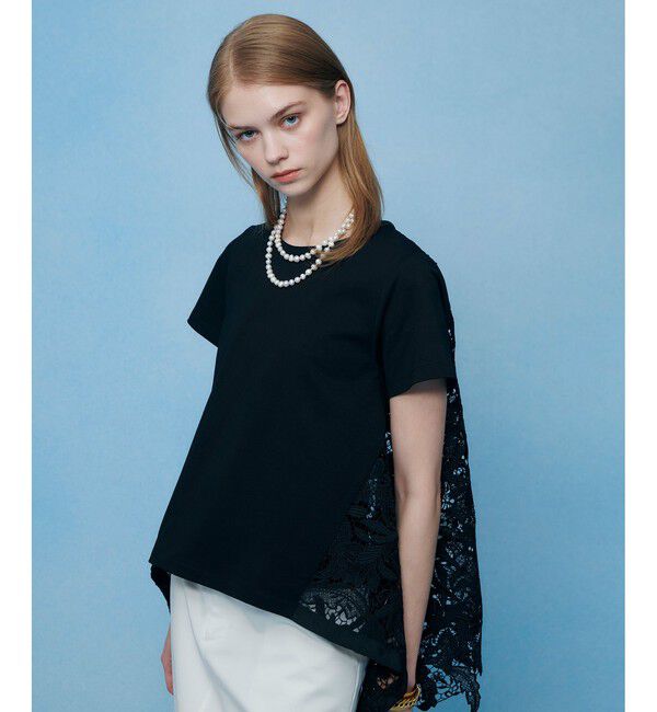 LOULOU WILLOUGHBY「レースドッキングロングＴシャツ」|Tシャツ・カットソー|
