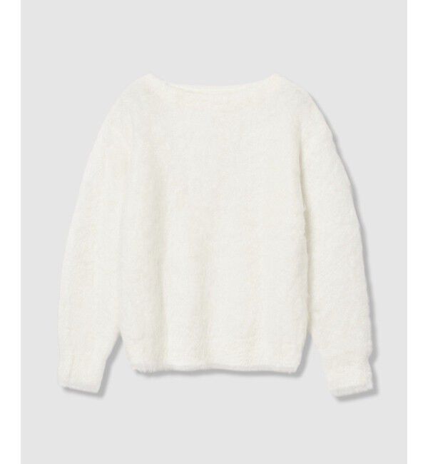 allureville「ウェーブシャギーモヘヤプルオーバー」|ニット・セーター|オフホワイト