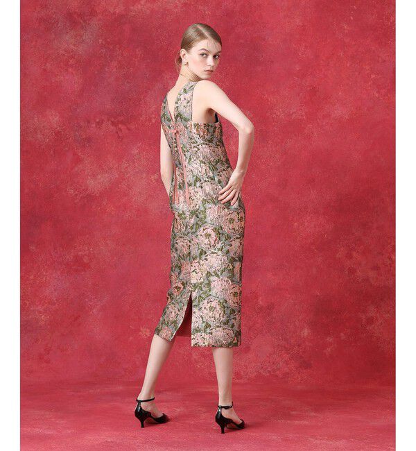 LOULOU WILLOUGHBY「グロッシージャガードノースリワンピース」|ワンピース|