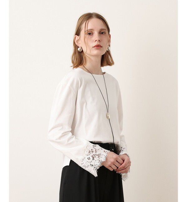allureville「【Oggi.jp掲載】レースカフバスクプルオーバー」|Tシャツ・カットソー|