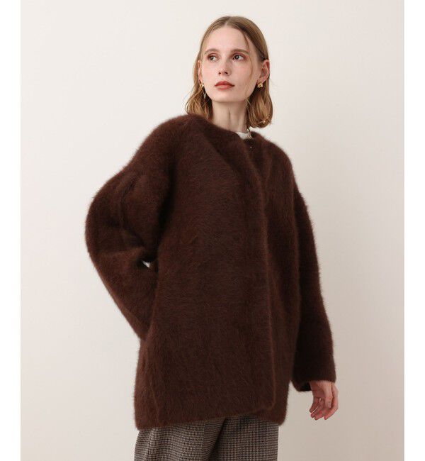 allureville「カシミヤブレンドファー加工コート」|ダッフルコート|