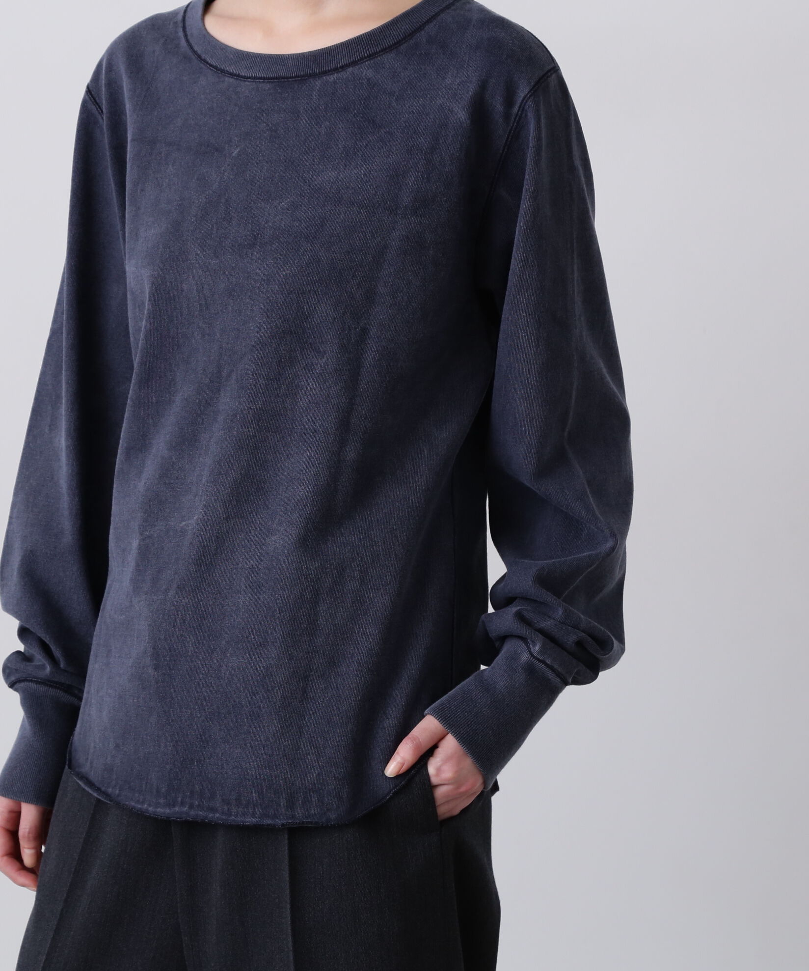 YLEVE 「YLEVE / OPEN END COTTON PIGMENT DYE LONG SLEEVE T‐SHIRT」|Tシャツ・カットソー|