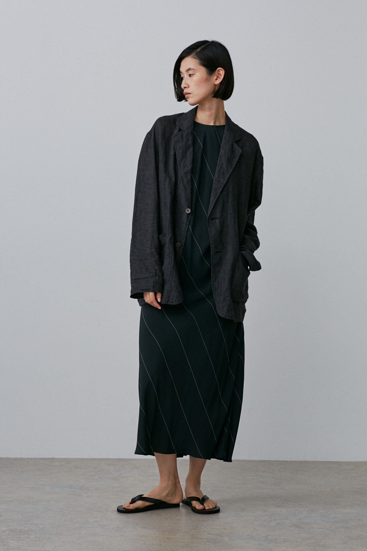 YLEVE 「YLEVE / RAYON ACETATE STRIPE OP」|ワンピース|