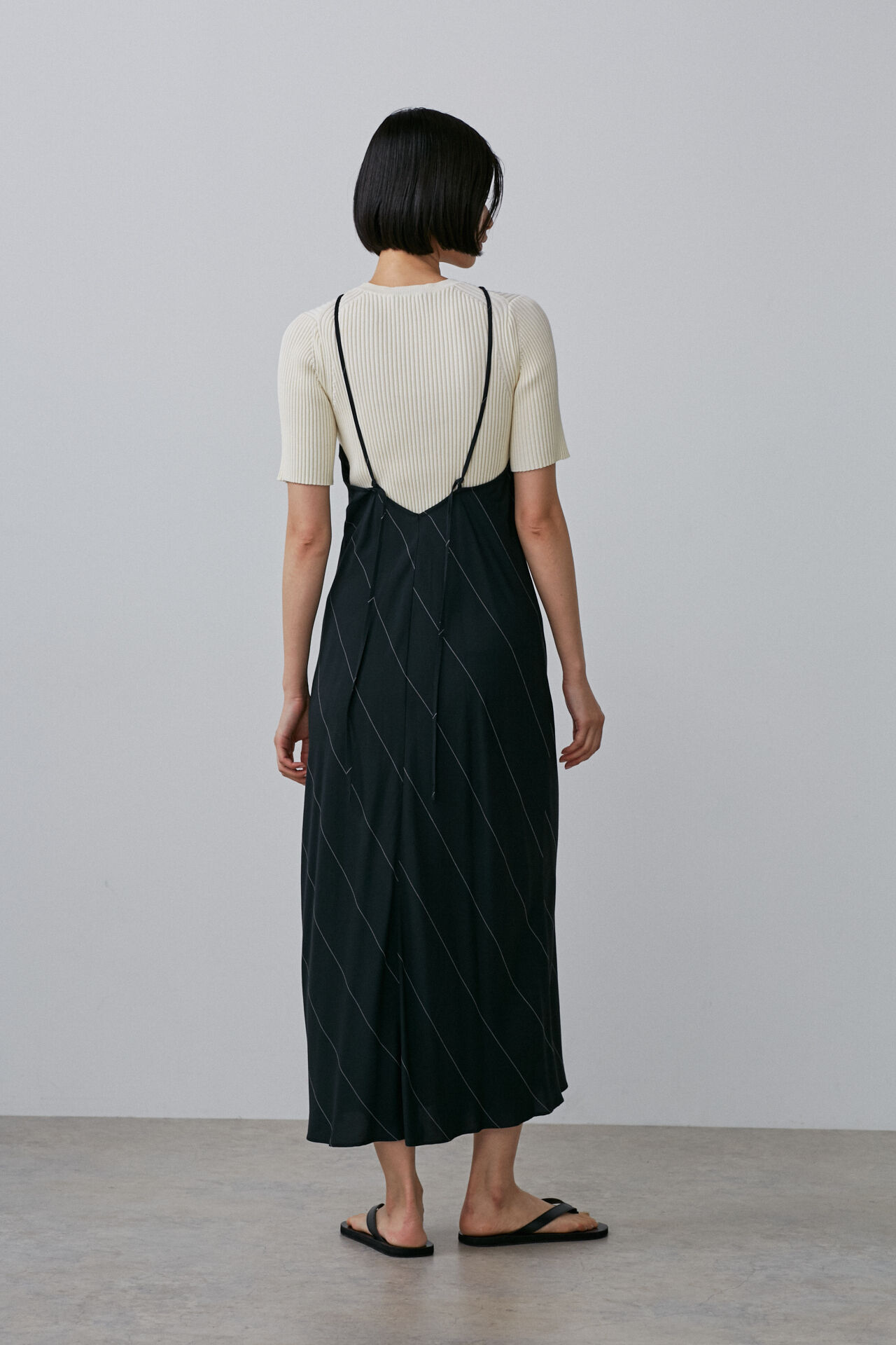 YLEVE 「YLEVE / RAYON ACETATE STRIPE OP」|ワンピース|