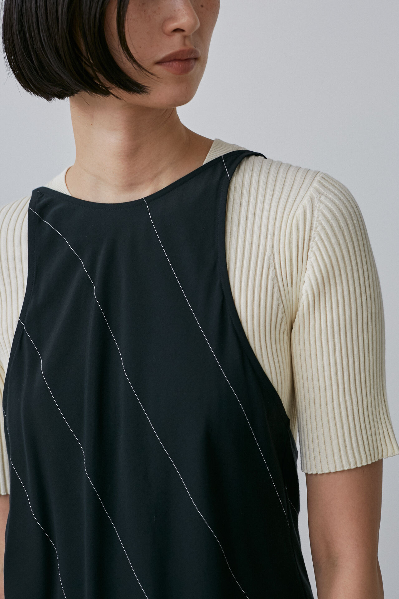 YLEVE 「YLEVE / RAYON ACETATE STRIPE OP」|ワンピース|