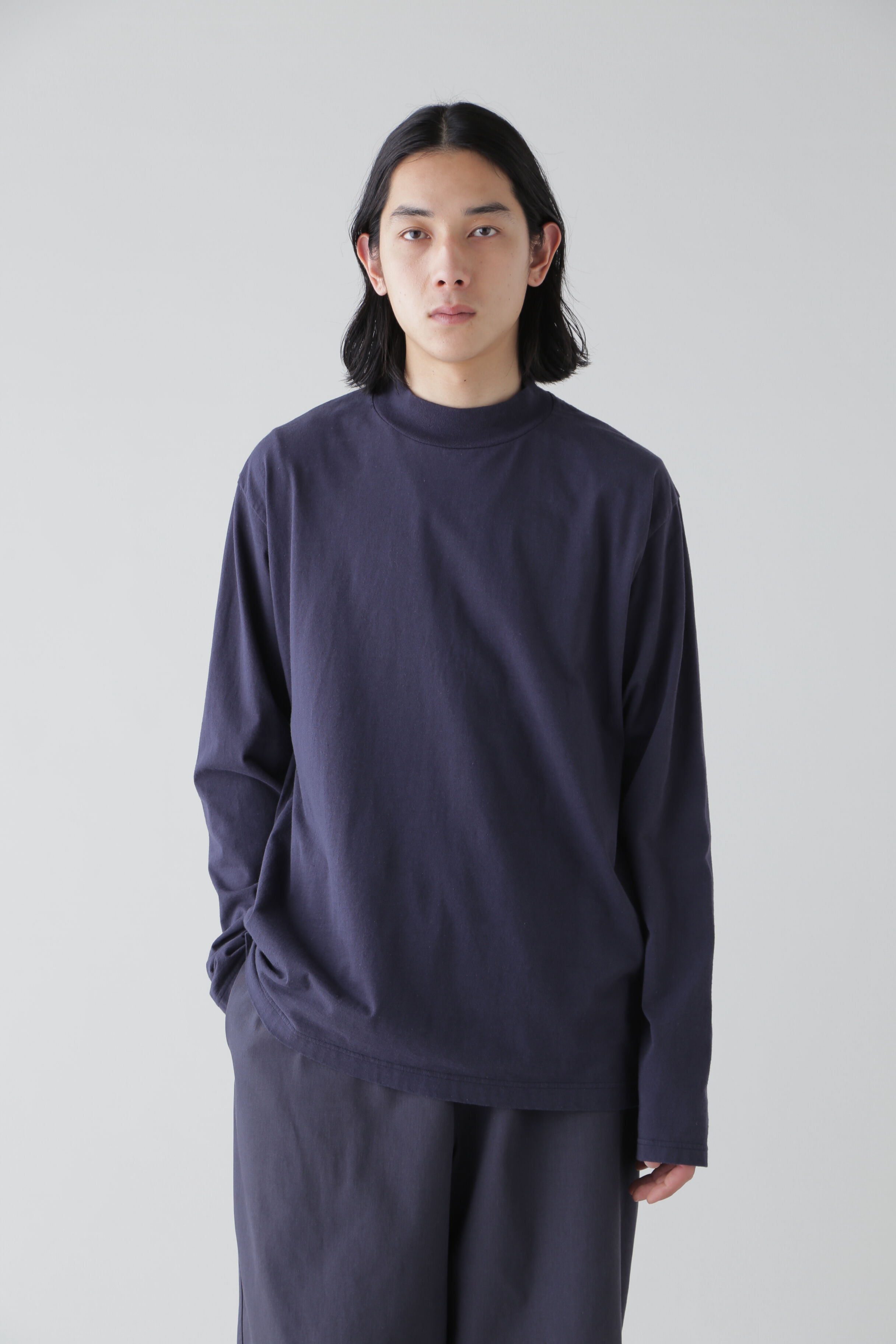 YLEVE 「Ｙ / ORGANIC COTTON JERSEY MOCK NECK L/S T」|Tシャツ・カットソー|