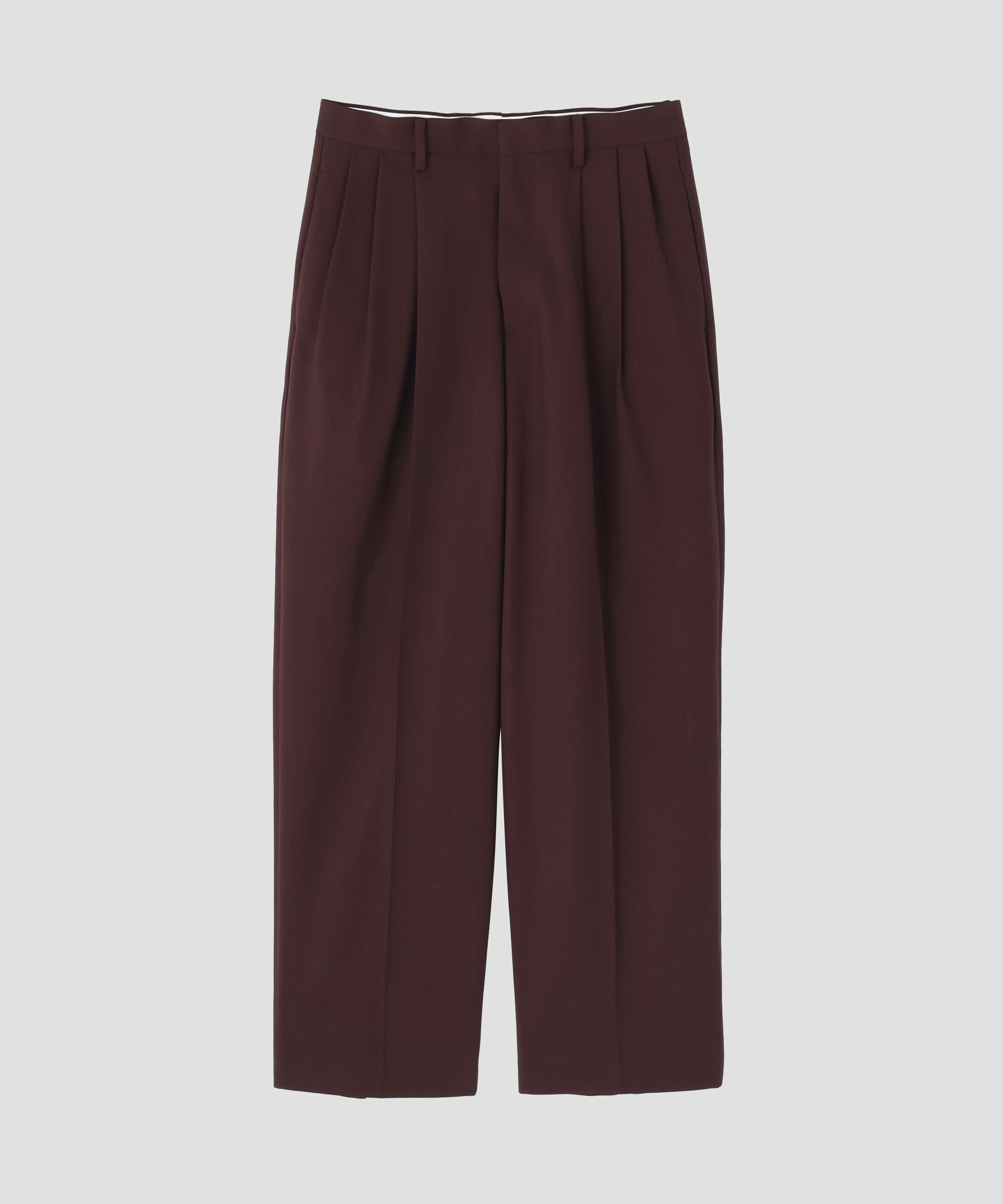 YLEVE 「YLEVE / 2/72 SUPER 100&rsquo;s WOOL HIGH-TWIST VOILE TROUSERS」|その他|DARK BROWN2
