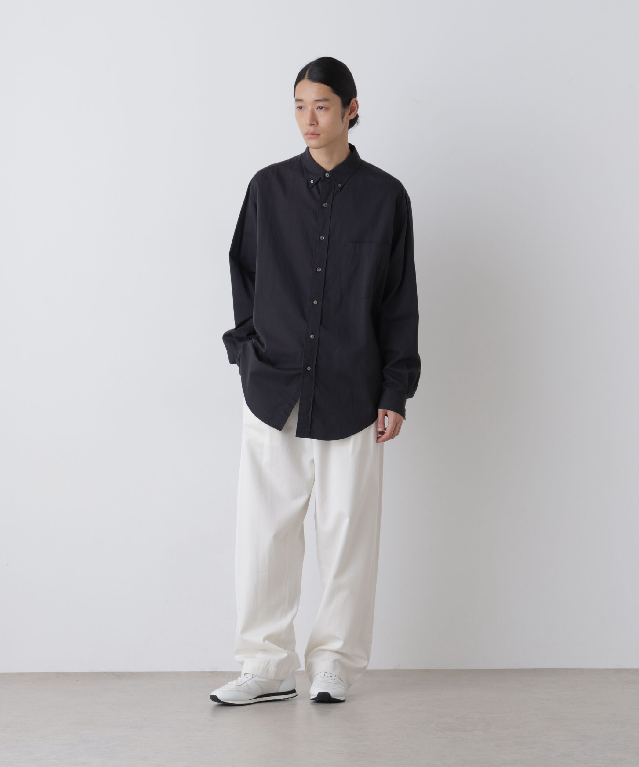 YLEVE 「Ｙ /  [UNISEX] ORGANIC COTTON WASHER SATIN BD SHIRT」|シャツ・ブラウス|