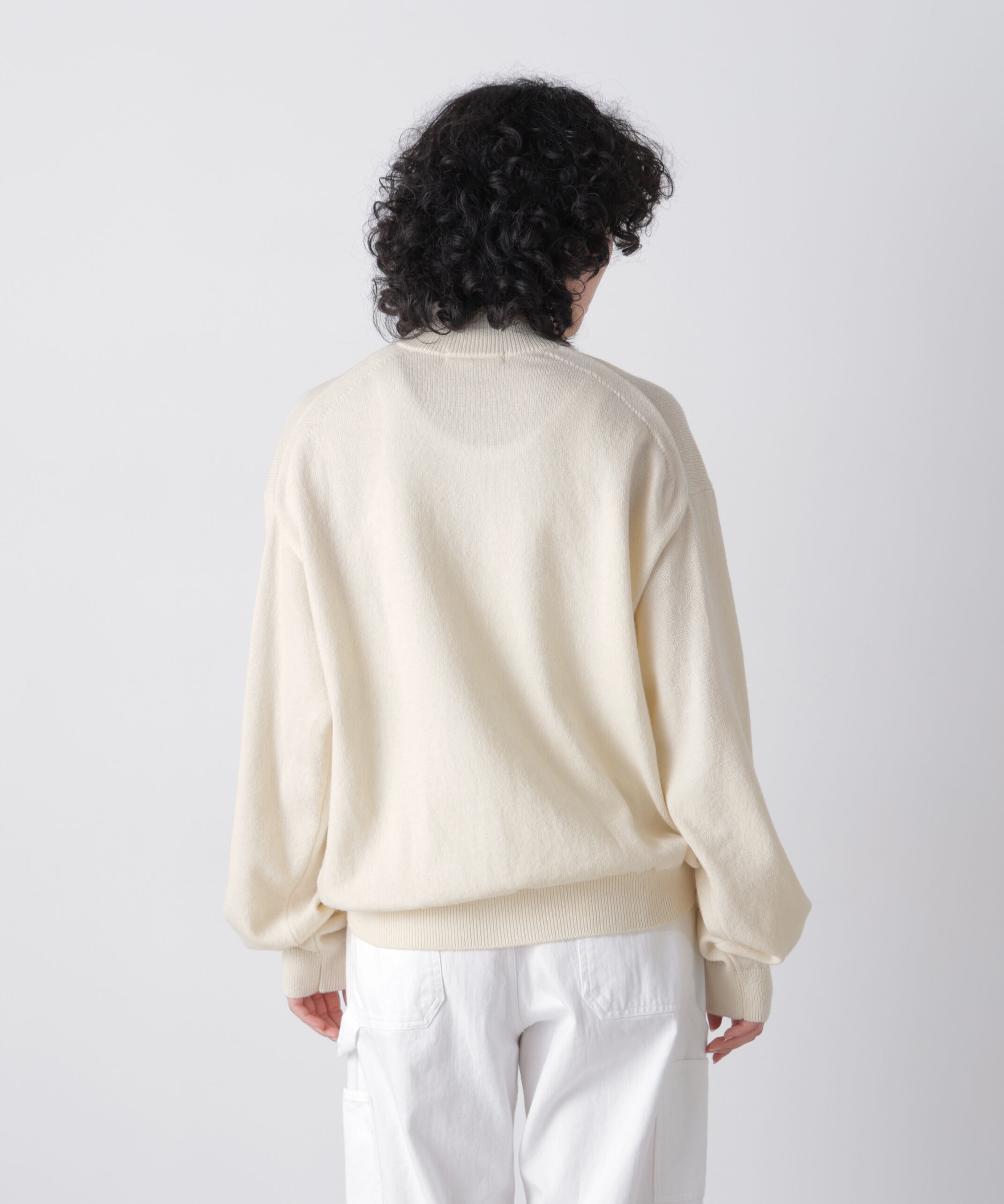 YLEVE 「Ｙ /  [UNISEX] NONMULESING WOOL HALF ZIP KNIT PULLOVER」|ニット・セーター|