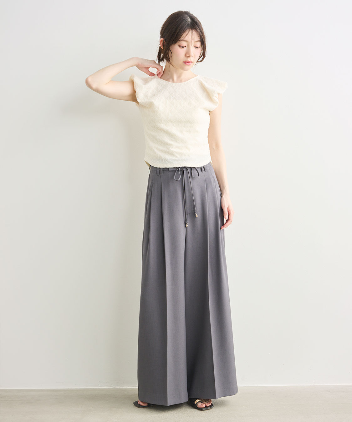 COCO DEAL「ふくれジャカードノースリーブトップス」|Tシャツ・カットソー|