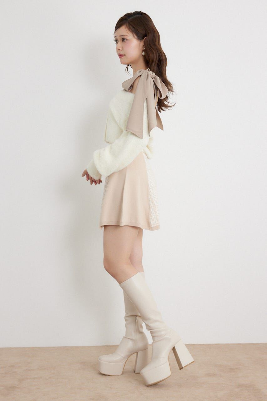 rienda「ジャガードニットミニセットワンピース」|ワンピース|