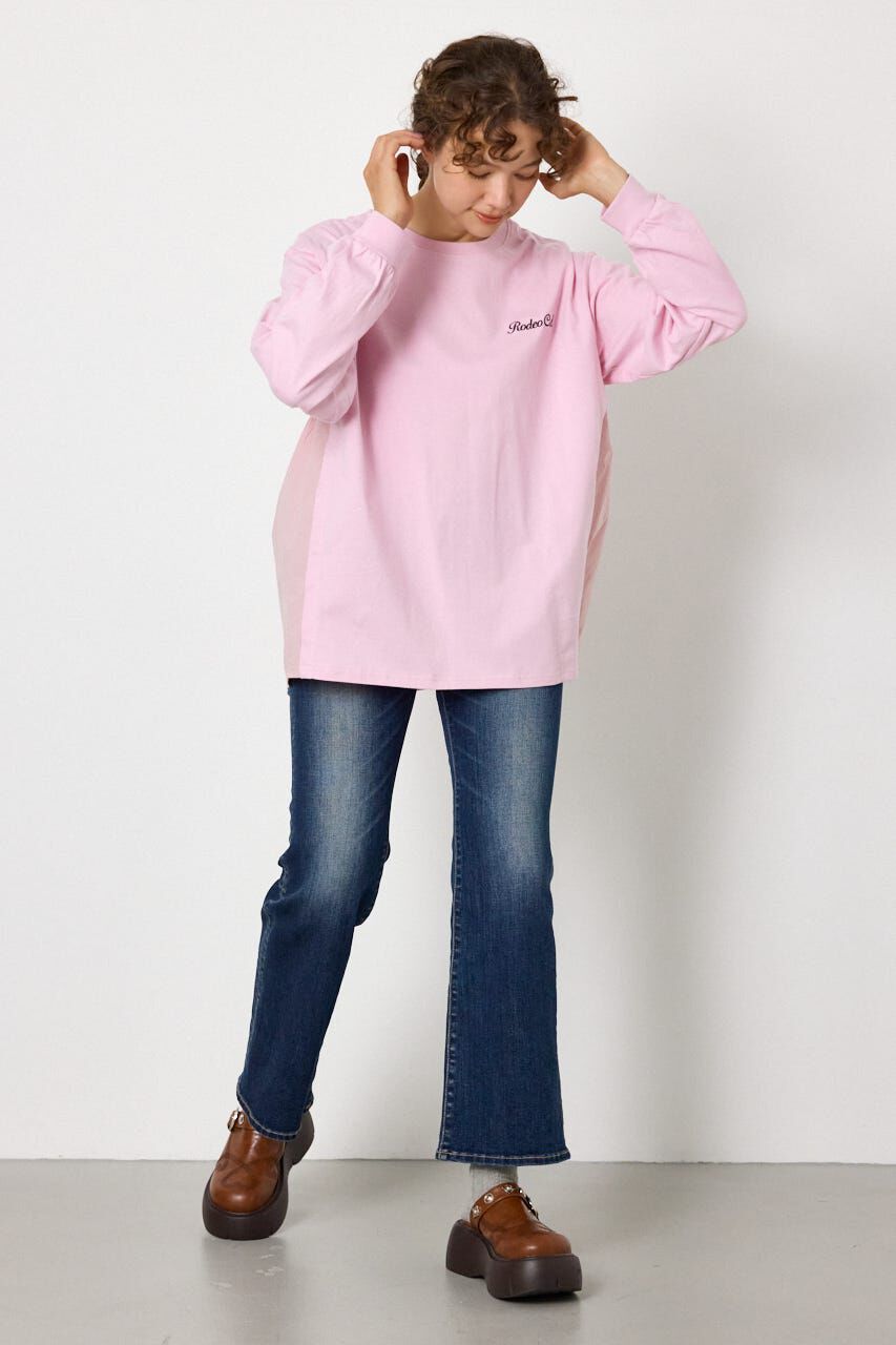 RODEO CROWNS「バックギャザードッキングロングTシャツ」|Tシャツ・カットソー|