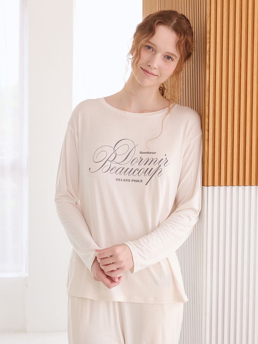gelato pique「【UVカット】フレンチレーヨンロゴTシャツ」|ルームウェア|OWHT