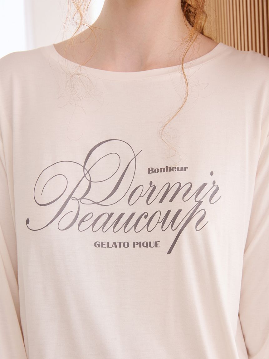 gelato pique「【UVカット】フレンチレーヨンロゴTシャツ」|ルームウェア|