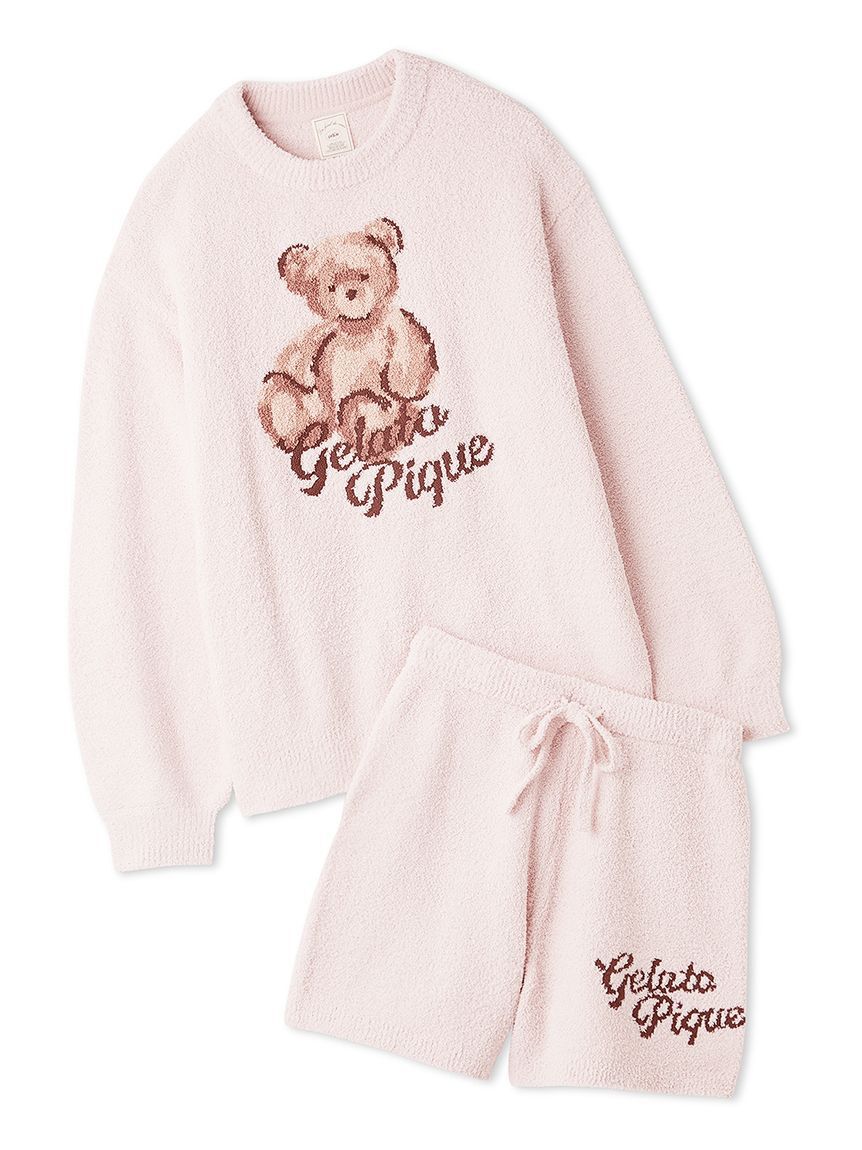 gelato pique「【ONLINE限定】ベビモコベアジャガードプルオーバー&ショートパンツセット」|ルームウェア|PNK