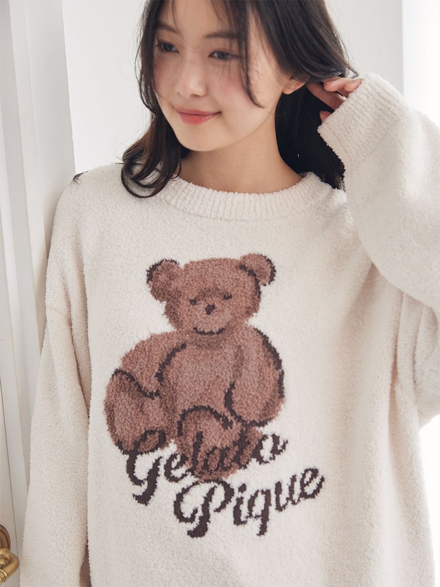 gelato pique「【ONLINE限定】ベビモコベアジャガードプルオーバー&ロングパンツセット」|ルームウェア|