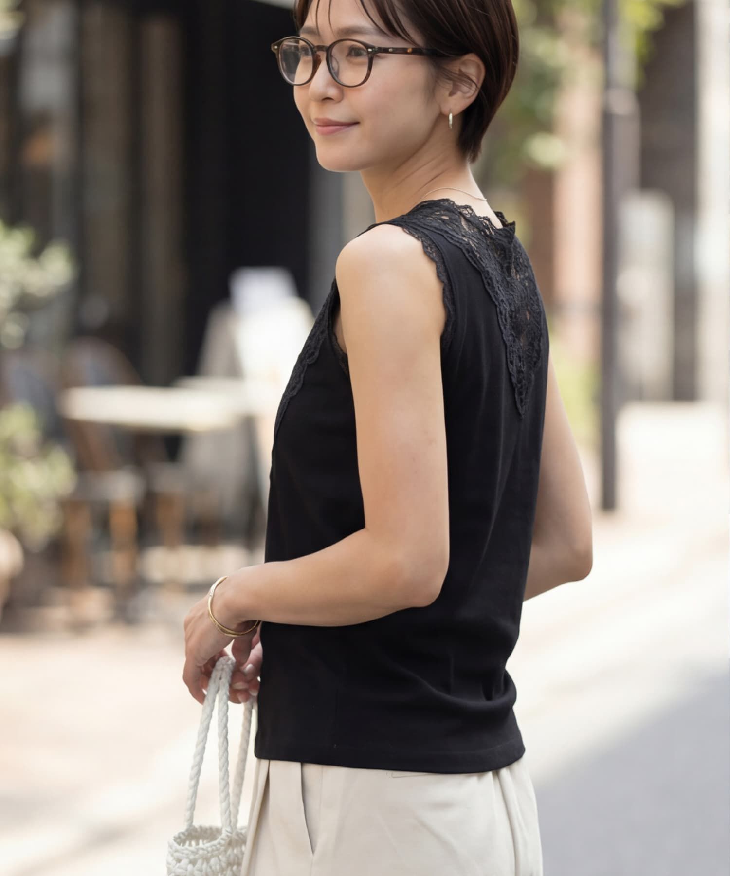 STYLE DELI「【selection】レース張りベアタンクトップ」|タンクトップ|