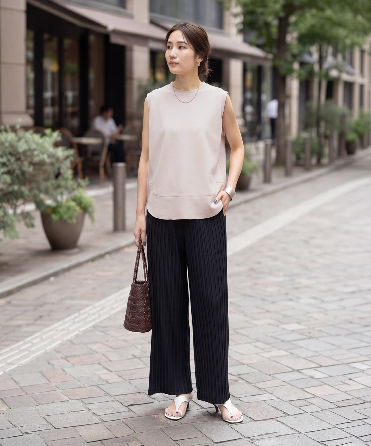 STYLE DELI「【selection】ハリ感スムースノースリトップス」|タンクトップ|