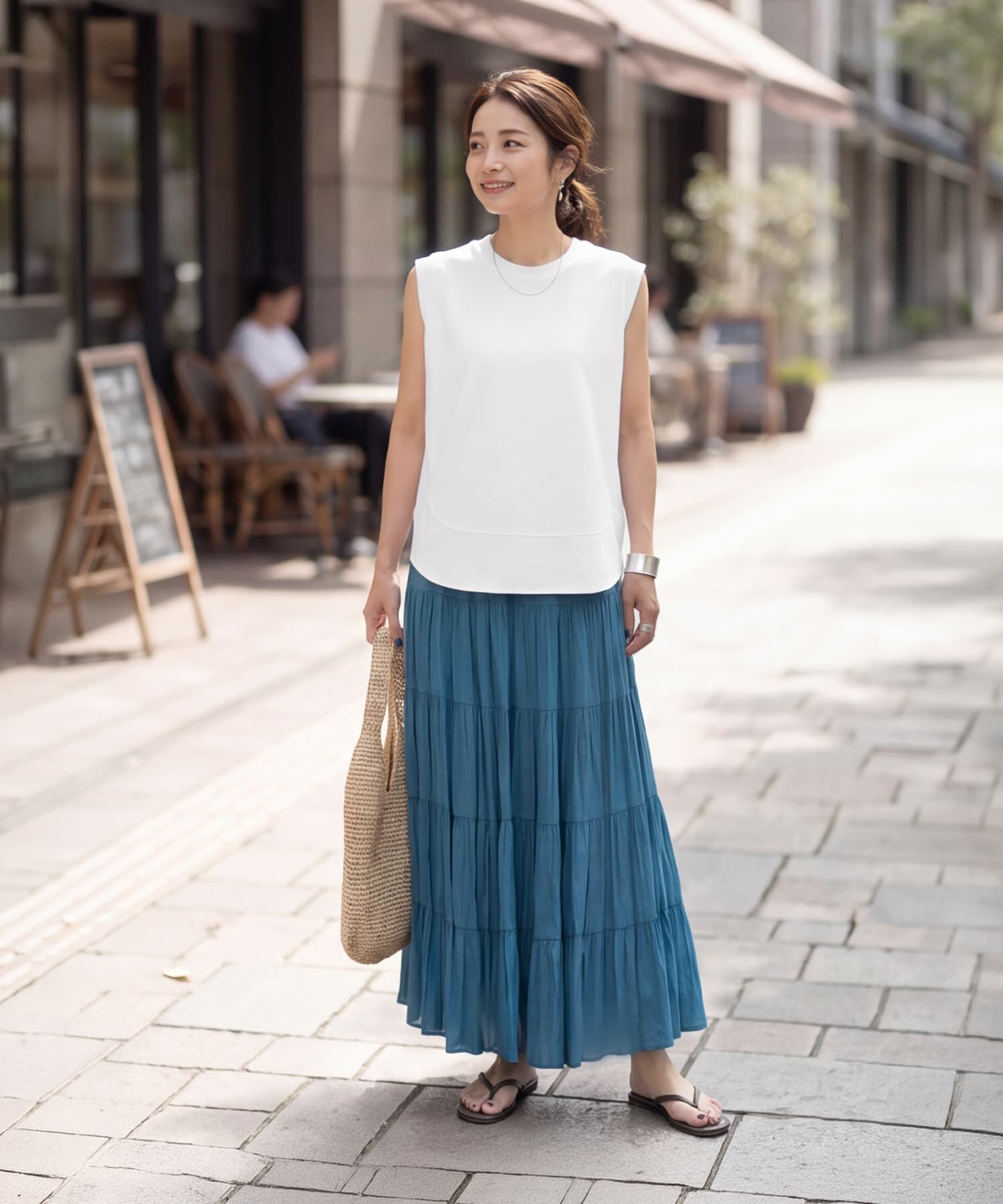 STYLE DELI「【selection】ハリ感スムースノースリトップス」|タンクトップ|