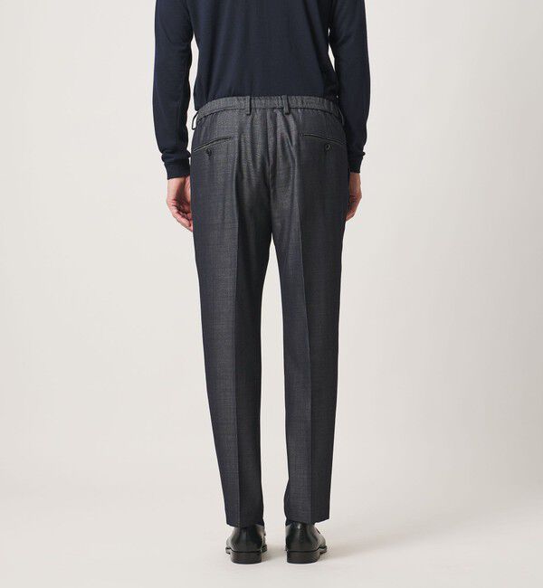 UNITED ARROWS「＜SOVEREIGN＞ グレー シャンブレー ハーフギャザー イージースラックス」|チノ|