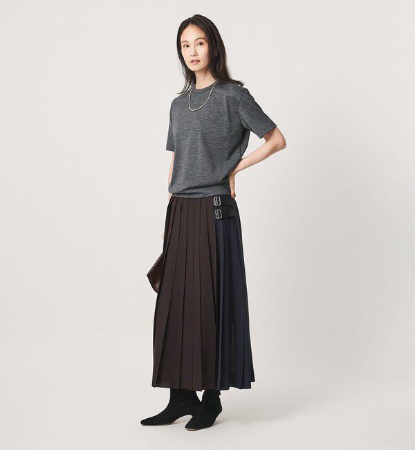 UNITED ARROWS「ベルト プリーツ スカート」|スカート|