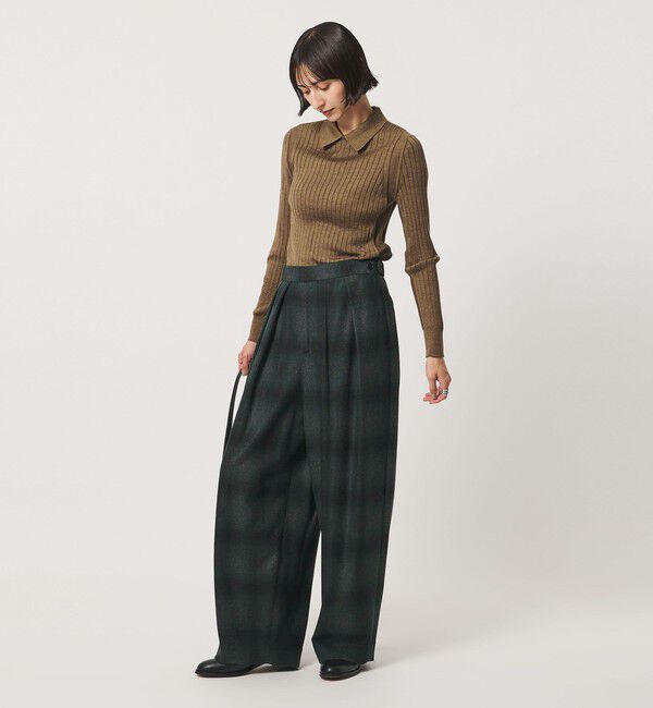 UNITED ARROWS「＜SACRA＞オンブレチェック パンツ」|チノ|