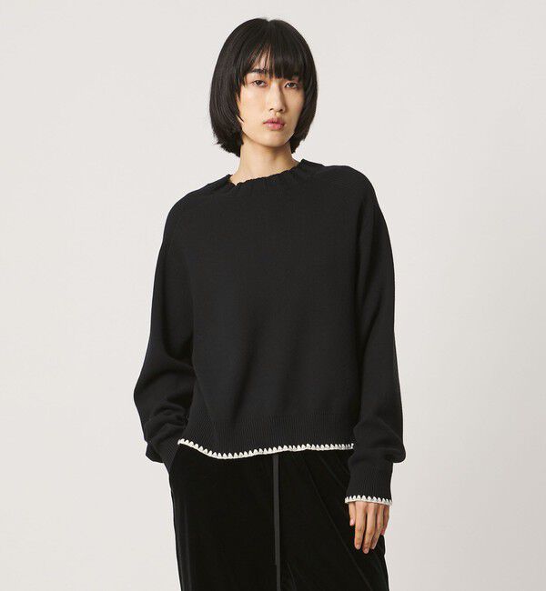 AEWEN MATOPH「＜AEWEN MATOPH＞スムース クラムステッチ ニット」|ニット・セーター|BLACK