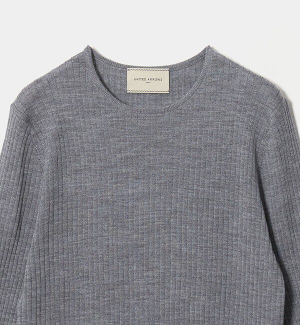 UNITED ARROWS「リブ クルーネック ニット」|ニット・セーター|