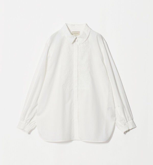 UNITED ARROWS「エンブロイダリー レース ブラウス」|シャツ・ブラウス|WHITE