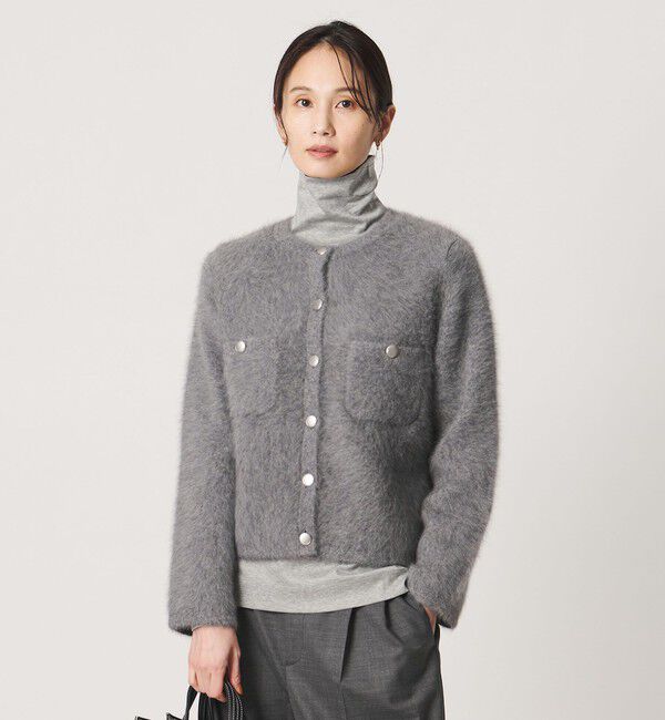 UNITED ARROWS「フォックスカシミヤ クルーネック ジャケット カーディガン」|カーディガン|