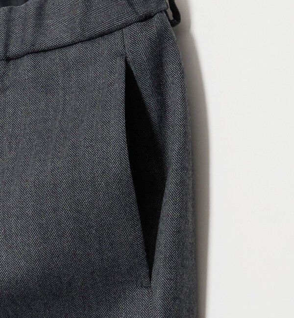 UNITED ARROWS green label relaxing「A+ TWPU ヘリンボーン リラックス イージー 1プリーツ セットアップ パンツ スラックス -ストレッチ-」|スラックス|