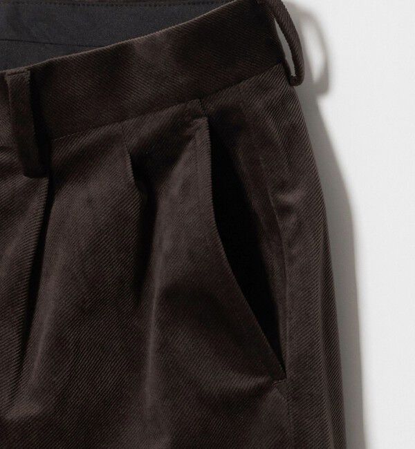 UNITED ARROWS green label relaxing「ベロア ツイル 2プリーツ ワイド スラックス」|スラックス|